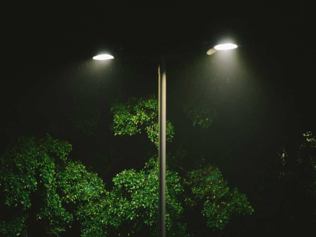LED floodlight installation